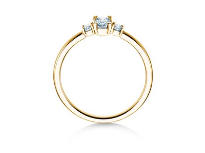 Verlovingsring  in 9K geelgoud met diamanten 0,40ct G/VS
