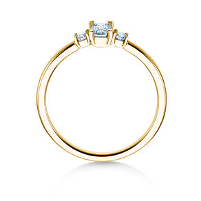 Verlovingsring  in 9K geelgoud met diamanten 0,40ct G/VS