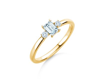 Verlovingsring  in 9K geelgoud met diamanten 0,40ct G/VS