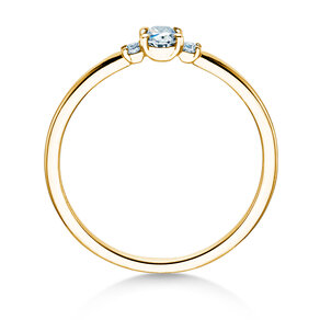 Verlovingsring Vivid Petite Oval Cut in geelgoud
