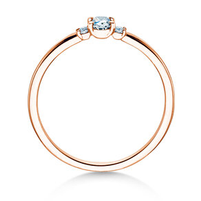 Verlovingsring Vivid Petite Oval Cut in 18K roségoud met diamanten 0,20ct G/SI