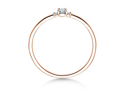 Verlovingsring Vivid Petite Radiant Cut in roségoud