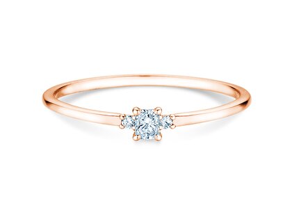 Verlovingsring Vivid Petite Radiant Cut in roségoud