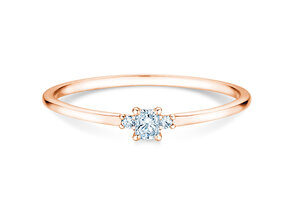 Verlovingsring Vivid Petite Radiant Cut in roségoud