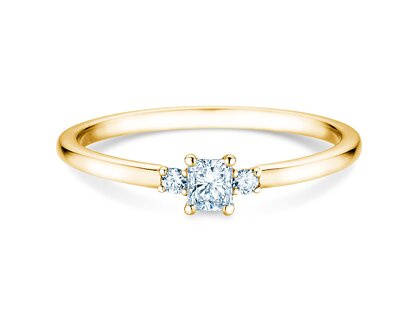 Verlovingsring  in 9K geelgoud met diamanten 0,31ct G/SI