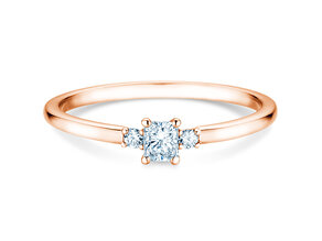 Verlovingsring  in 9K roségoud met diamanten 0,31ct G/SI