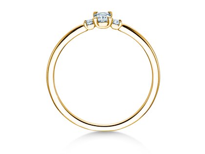 Verlovingsring  in 9K geelgoud met diamanten 0,31ct G/SI