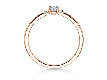 Verlovingsring  in 9K roségoud met diamanten 0,31ct G/SI