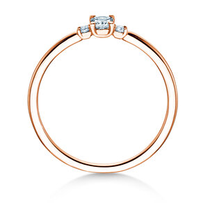 Verlovingsring  in 9K roségoud met diamanten 0,31ct G/SI