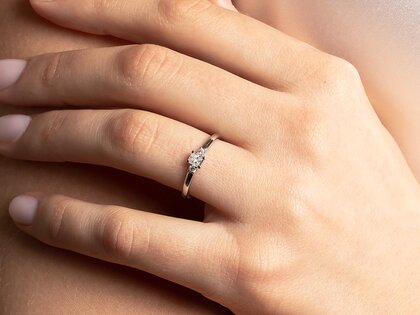 Verlovingsring  in 9K roségoud met diamanten 0,31ct G/SI