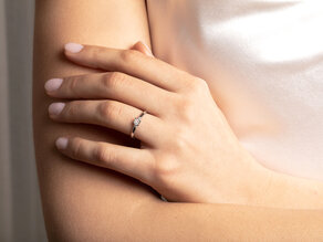 Verlovingsring  in 9K roségoud met diamanten 0,31ct G/SI