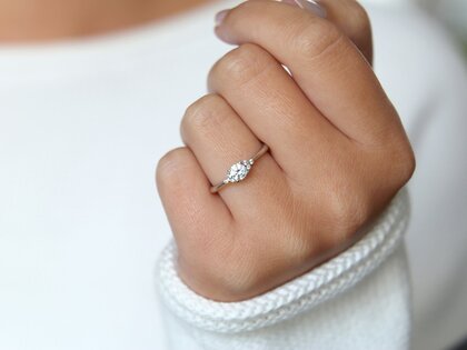 Verlovingsring Vivid Diamond in 14K geelgoud met Lab-grown diamanten 0,31ct E/VS