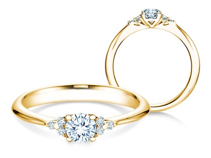 Verlovingsring Vivid Diamond in 18K geelgoud met diamanten 0,43ct G/SI