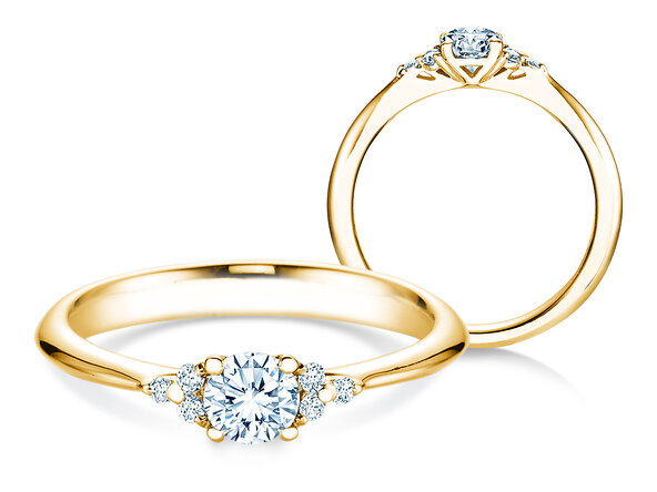 Verlovingsring Vivid Diamond in 18K geelgoud met diamanten 0,43ct G/SI