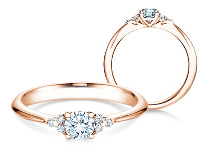 Verlovingsring Vivid Diamond in 18K roségoud met diamanten 0,43ct G/SI