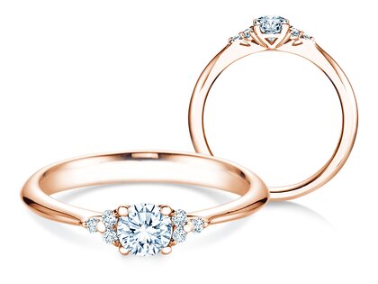 Verlovingsring Vivid Diamond in 18K roségoud met diamanten 0,43ct G/SI