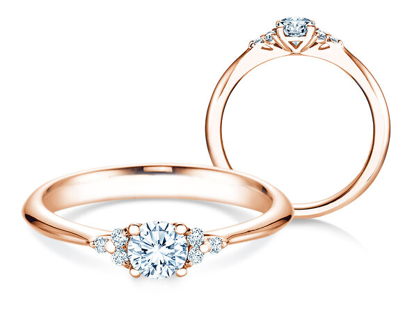 Verlovingsring Vivid Diamond in 18K roségoud met diamanten 0,43ct G/SI