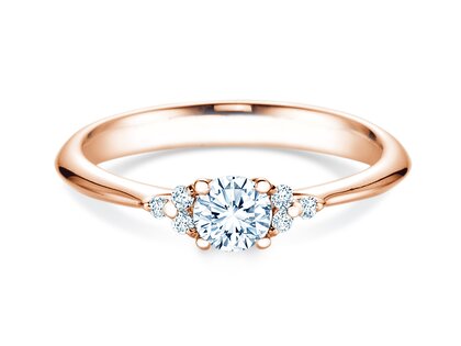 Verlovingsring Vivid Diamond in 18K roségoud met diamanten 0,43ct G/SI