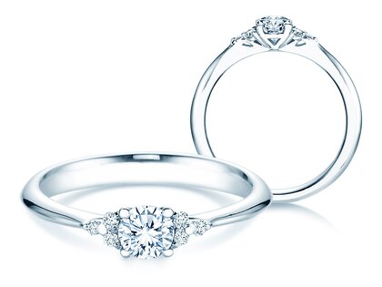 Verlovingsring Vivid Diamond in 18K witgoud met diamanten 0,43ct G/SI
