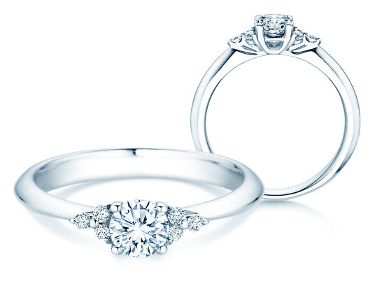 Verlovingsring Vivid Diamond in witgoud