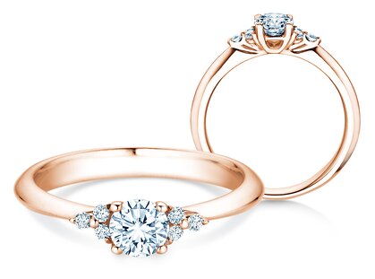 Verlovingsring Vivid Diamond in 14K roségoud met Lab-grown diamanten 0,87ct E/VS