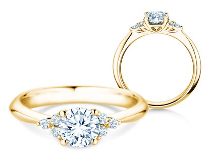 Verlovingsring Vivid Diamond in 9K geelgoud met diamanten 1,18ct G/SI