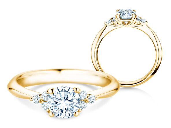 Verlovingsring Vivid Diamond in 9K geelgoud met diamanten 1,18ct G/SI
