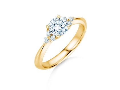 Verlovingsring Vivid Diamond in 9K geelgoud met diamanten 1,18ct G/SI