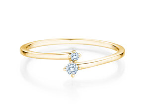 Verlovingsring You & Me Classic in 14K geelgoud met diamanten 0,065ct G/SI