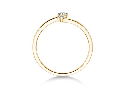 Verlovingsring You & Me Classic in 14K geelgoud met diamanten 0,065ct G/SI