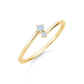 Verlovingsring You & Me Classic in 14K geelgoud met diamanten 0,065ct G/SI