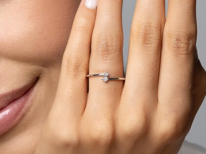 Verlovingsring You & Me Classic in 14K geelgoud met diamanten 0,065ct G/SI