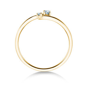 Verlovingsring You & Me Modern in 14K geelgoud met diamanten 0,07ct G/SI