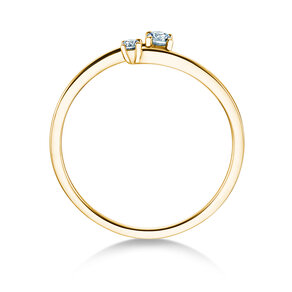 Verlovingsring You & Me Modern in 14K geelgoud met diamanten 0,11ct G/SI