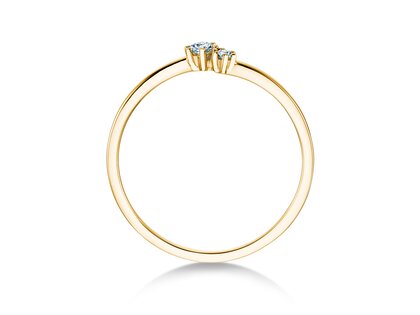 Verlovingsring You & Me Soft in 14K geelgoud met diamanten 0,09ct G/SI