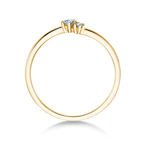 Verlovingsring You & Me Soft in 14K geelgoud met diamanten 0,09ct G/SI