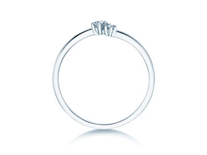 Verlovingsring You & Me Soft in 14K witgoud met diamanten 0,09ct G/SI