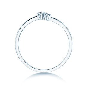 Verlovingsring You & Me Soft in 14K witgoud met diamanten 0,09ct G/SI