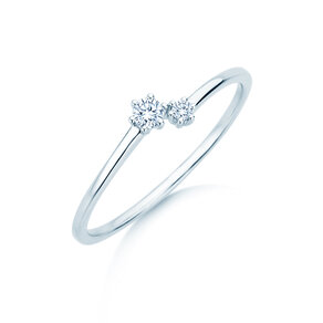 Verlovingsring You & Me Soft in 14K witgoud met diamanten 0,09ct G/SI