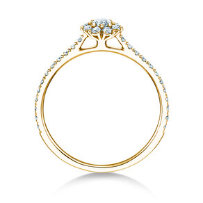 Verlovingsring Bloom Pavé in 9K geelgoud met diamanten 0,46ct G/SI