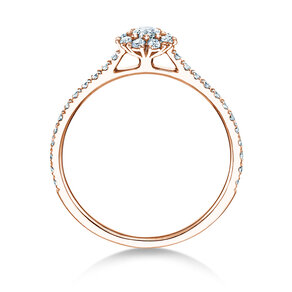 Verlovingsring Bloom Pavé in 18K roségoud met diamanten 0,46ct G/SI