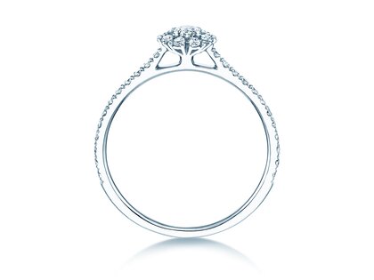 Verlovingsring Bloom Pavé in 14K witgoud met diamanten 0,46ct G/SI