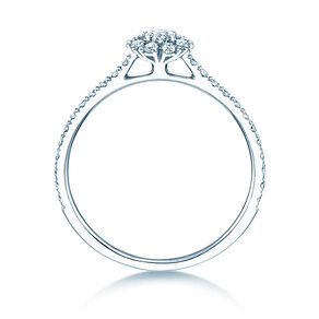 Verlovingsring Bloom Pavé in 14K witgoud met diamanten 0,46ct G/SI