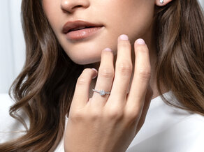 Verlovingsring Bloom Pavé in 14K witgoud met diamanten 0,46ct G/SI