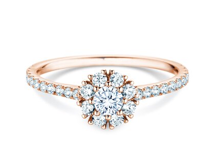 Verlovingsring Bloom Pavé in 14K roségoud met diamanten 0,70ct G/SI
