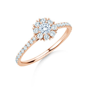 Verlovingsring Bloom Pavé in 14K roségoud met diamanten 0,70ct G/SI