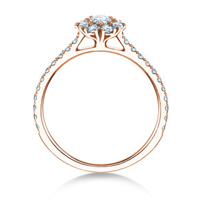 Verlovingsring Bloom Pavé in 14K roségoud met diamanten 0,70ct G/SI