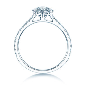 Verlovingsring Bloom Pavé in 14K witgoud met diamanten 0,70ct G/SI