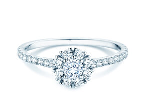 Verlovingsring Bloom Pavé in 14K witgoud met diamanten 0,70ct G/SI