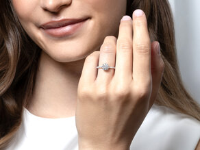 Verlovingsring Bloom Pavé in 14K witgoud met diamanten 0,70ct G/SI